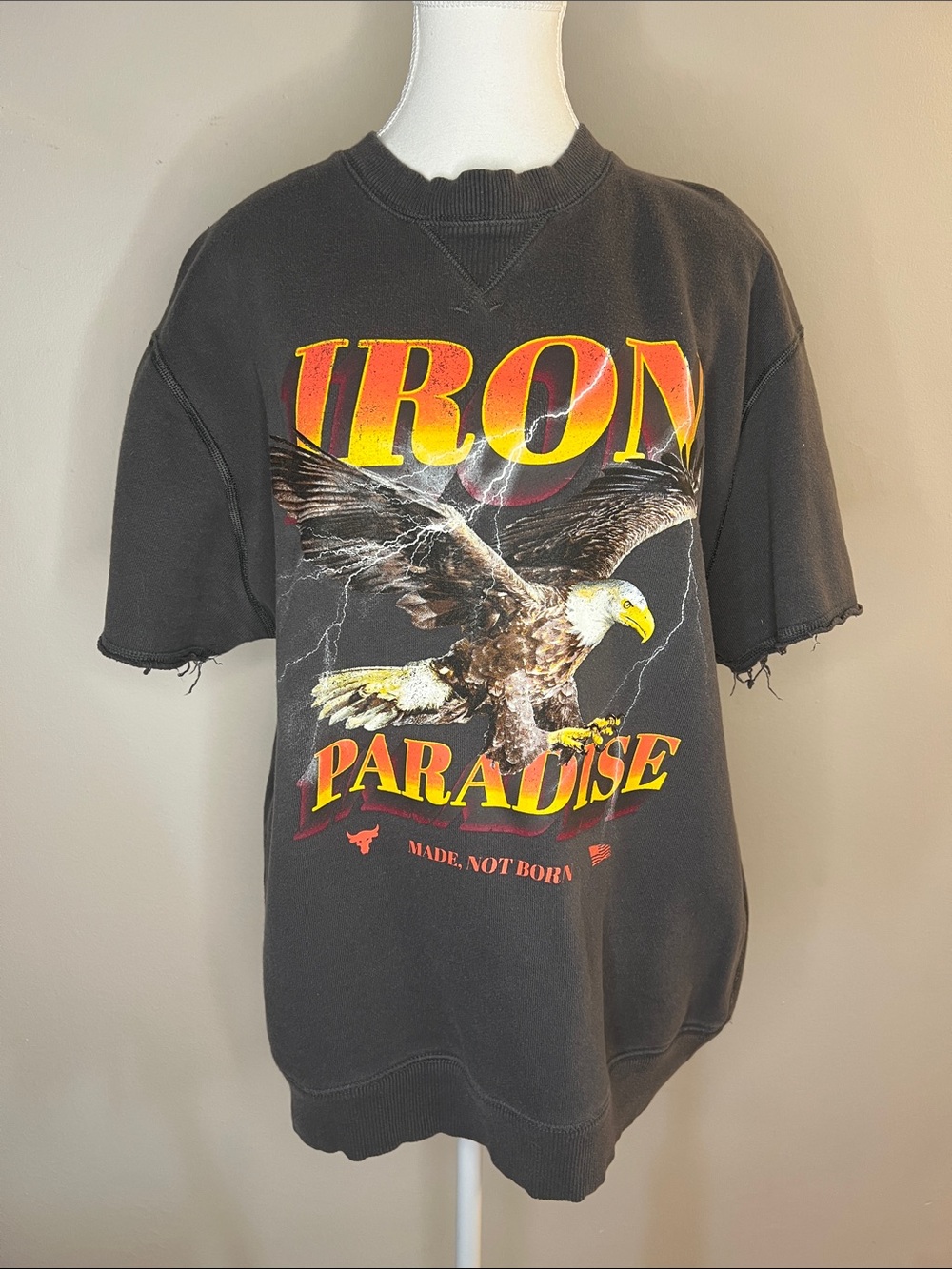 Under Armour Black Iron Paradise Eagle Graphic Sweatshirt